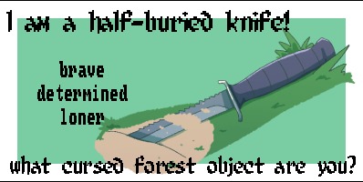 half-buried knife
